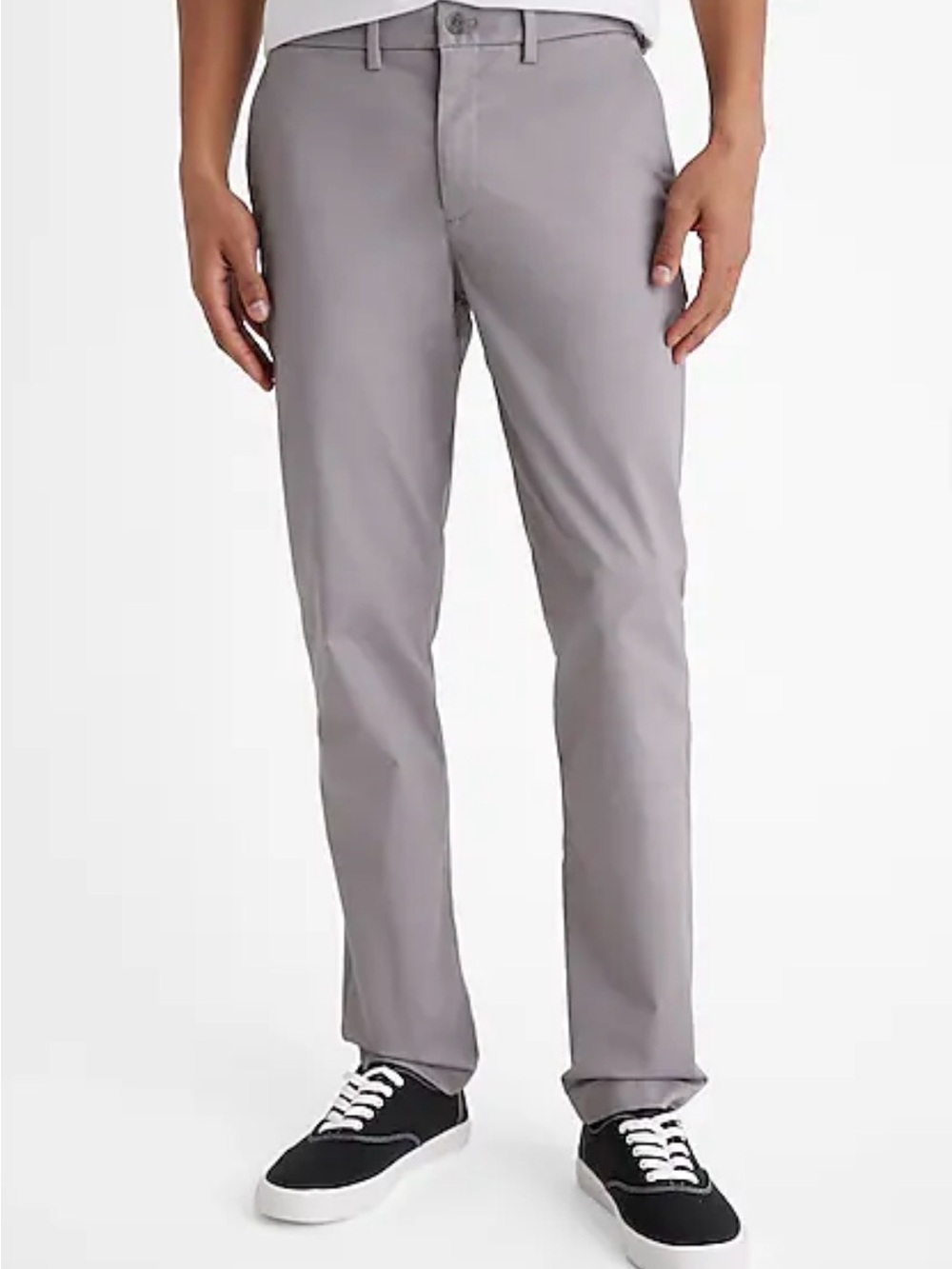 NWT Express Men's Light Grey Straight Chinos